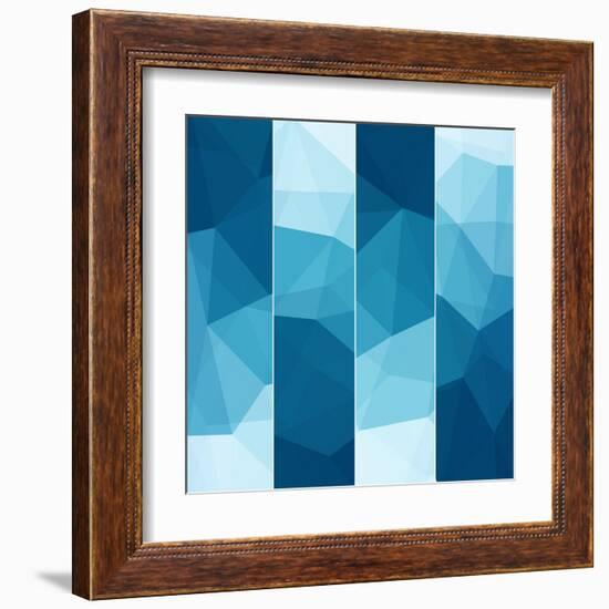 Set of Abstract Blue Background-epic44-Framed Art Print