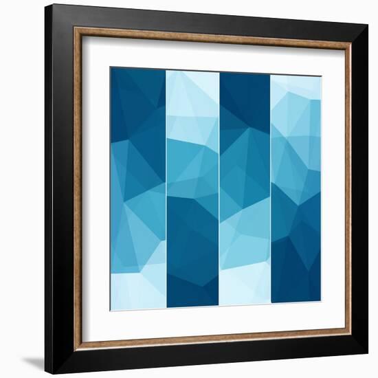 Set of Abstract Blue Background-epic44-Framed Art Print