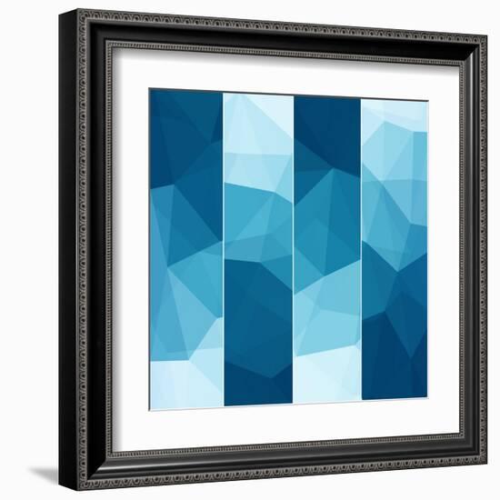 Set of Abstract Blue Background-epic44-Framed Art Print