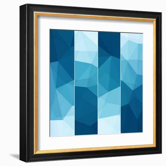 Set of Abstract Blue Background-epic44-Framed Art Print