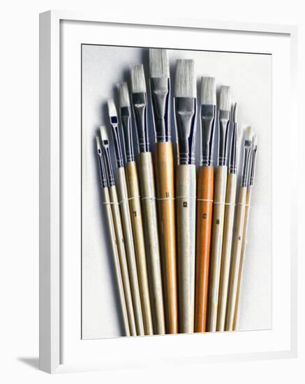 Set of Artist Paintbrushes Fan Out-Winfred Evers-Framed Photographic Print