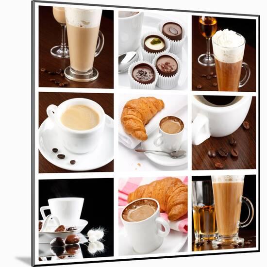 Set Of Coffee Drinks-maksheb-Mounted Art Print