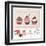 Set Of Cupcakes On Old Postcard-woodhouse-Framed Art Print