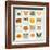 Set of Cute Cats Icons-coffeee_in-Framed Art Print