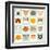 Set of Cute Cats Icons-coffeee_in-Framed Art Print
