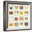 Set of Cute Cats Icons-coffeee_in-Framed Art Print