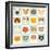 Set of Cute Cats Icons-coffeee_in-Framed Art Print