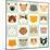 Set of Cute Cats Icons-coffeee_in-Mounted Art Print