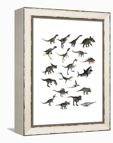 Set of Dinosaurs-null-Framed Stretched Canvas