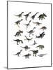 Set of Dinosaurs-null-Mounted Art Print
