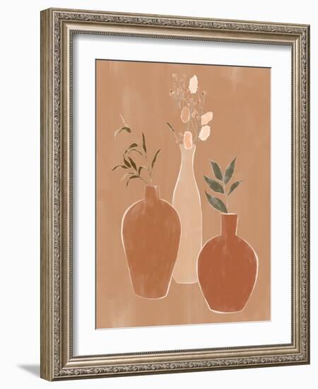 Set of Flower Vases-Ivy Green Illustrations-Framed Giclee Print