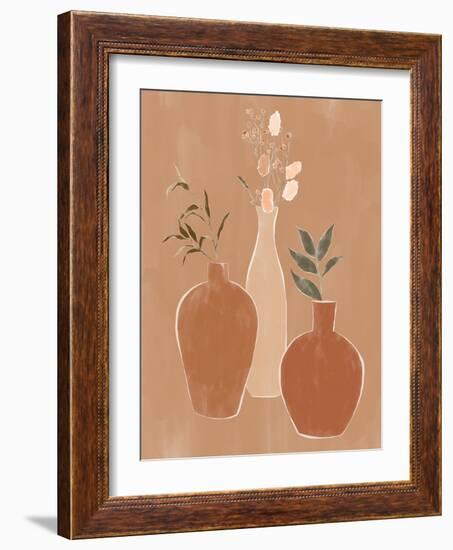 Set of Flower Vases-Ivy Green Illustrations-Framed Giclee Print