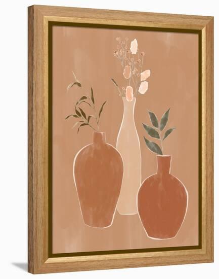 Set of Flower Vases-Ivy Green Illustrations-Framed Premier Image Canvas