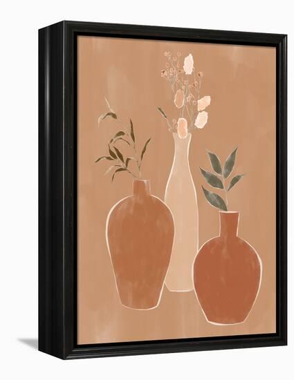 Set of Flower Vases-Ivy Green Illustrations-Framed Premier Image Canvas