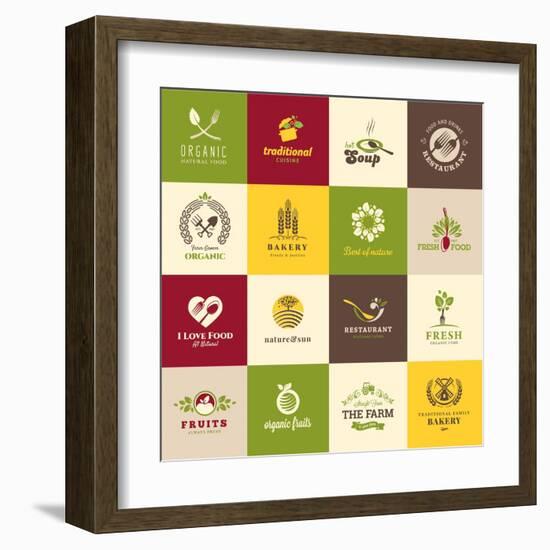 Set Of Icons For Food-varijanta-Framed Art Print