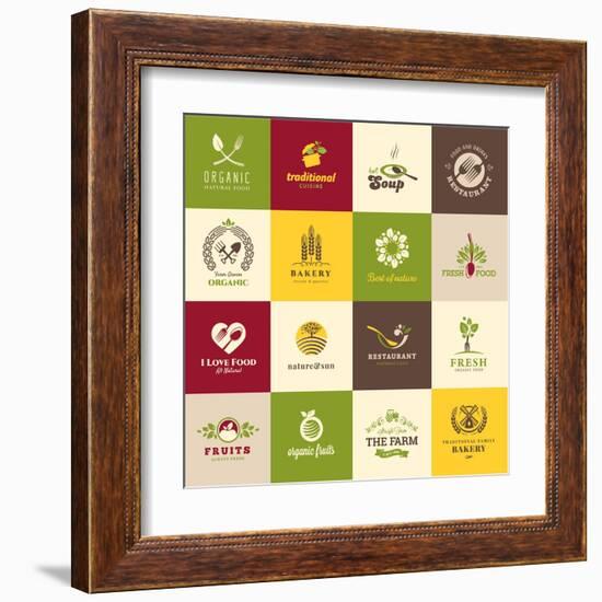 Set Of Icons For Food-varijanta-Framed Art Print