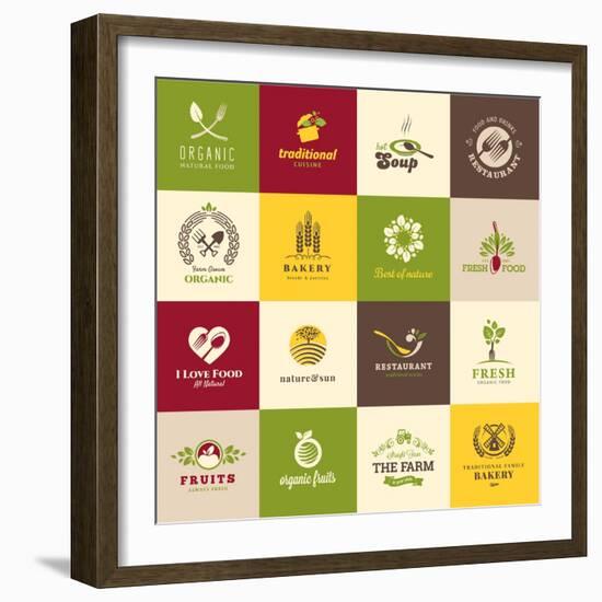 Set Of Icons For Food-varijanta-Framed Art Print