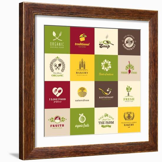 Set Of Icons For Food-varijanta-Framed Art Print