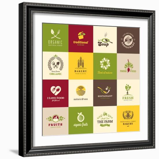Set Of Icons For Food-varijanta-Framed Art Print