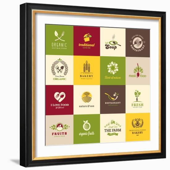 Set Of Icons For Food-varijanta-Framed Art Print