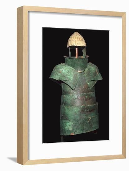 Set of Mycenaean armour with cuirrass and helm, c.16th century BC. Artist: Unknown-Unknown-Framed Giclee Print