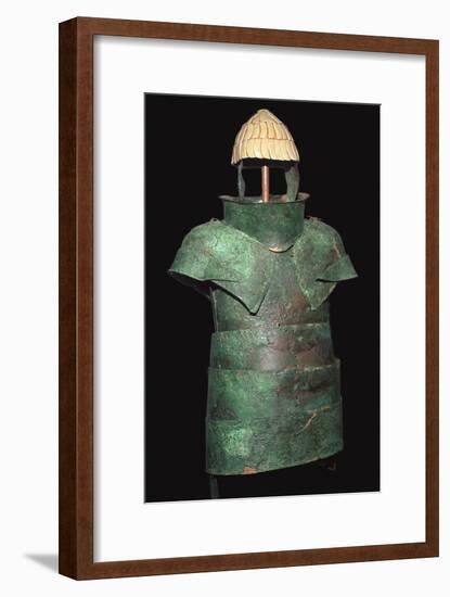 Set of Mycenaean armour with cuirrass and helm, c.16th century BC. Artist: Unknown-Unknown-Framed Giclee Print