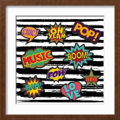 Art Bubbles\' of or Stickers Design Text Designs - Cienpies Print Speech 80S Patch Pop Comic with Book \'Set Retro Art