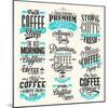 Set Of Vintage Retro Coffee Labels-Melindula-Mounted Art Print