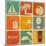 Set Of Vintage Travel Labels-elfivetrov-Mounted Art Print