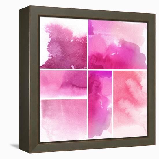 Set Of Watercolor Abstract Hand Painted Backgrounds-katritch-Framed Stretched Canvas