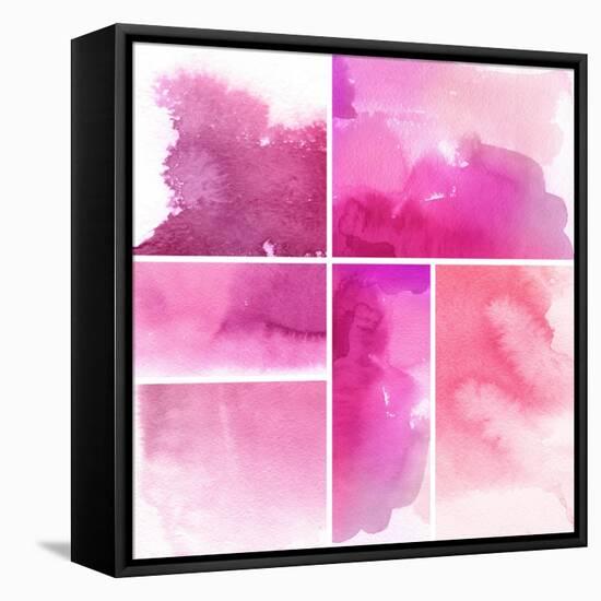 Set Of Watercolor Abstract Hand Painted Backgrounds-katritch-Framed Stretched Canvas