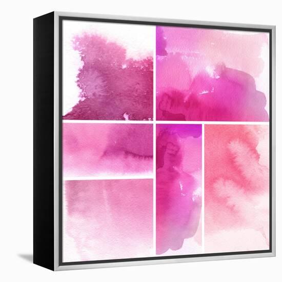 Set Of Watercolor Abstract Hand Painted Backgrounds-katritch-Framed Stretched Canvas