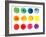 Set of Watercolor Circles  in Vibrant Colors. Watercolor Wet Stains Isolated on White.-LiMaxo-Framed Art Print