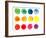 Set of Watercolor Circles  in Vibrant Colors. Watercolor Wet Stains Isolated on White.-LiMaxo-Framed Art Print