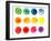 Set of Watercolor Circles  in Vibrant Colors. Watercolor Wet Stains Isolated on White.-LiMaxo-Framed Art Print