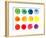 Set of Watercolor Circles  in Vibrant Colors. Watercolor Wet Stains Isolated on White.-LiMaxo-Framed Art Print