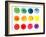 Set of Watercolor Circles  in Vibrant Colors. Watercolor Wet Stains Isolated on White.-LiMaxo-Framed Art Print