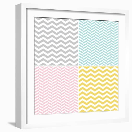 Set of Zigzags and Chevrons-hellena13-Framed Art Print