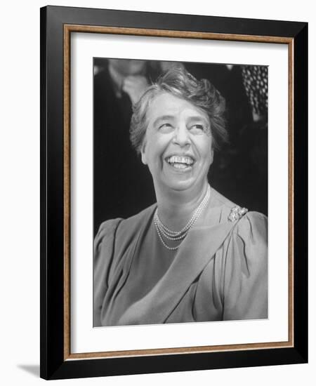 Set Title: Mrs. Roosevelt in Movie Short-Alfred Eisenstaedt-Framed Premium Photographic Print