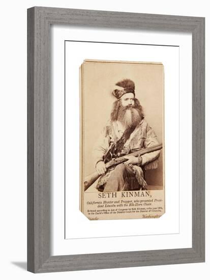Seth Kinman, California Hunter And Trapper, Who Presented President Lincoln With Elk-Horn Chair-Matthew Brady-Framed Art Print