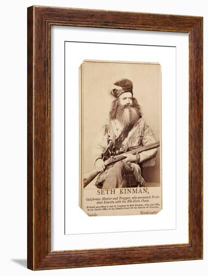 Seth Kinman, California Hunter And Trapper, Who Presented President Lincoln With Elk-Horn Chair-Matthew Brady-Framed Art Print