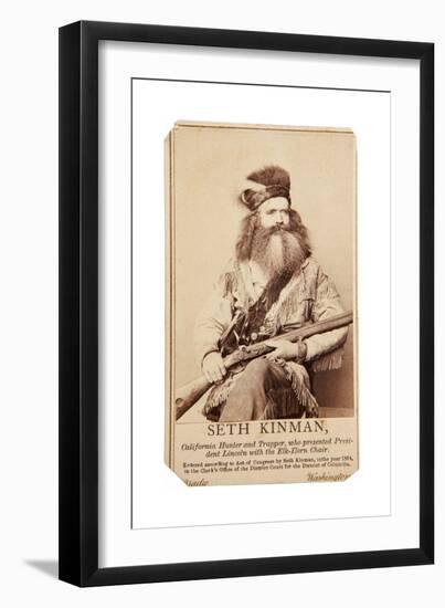 Seth Kinman, California Hunter And Trapper, Who Presented President Lincoln With Elk-Horn Chair-Matthew Brady-Framed Art Print