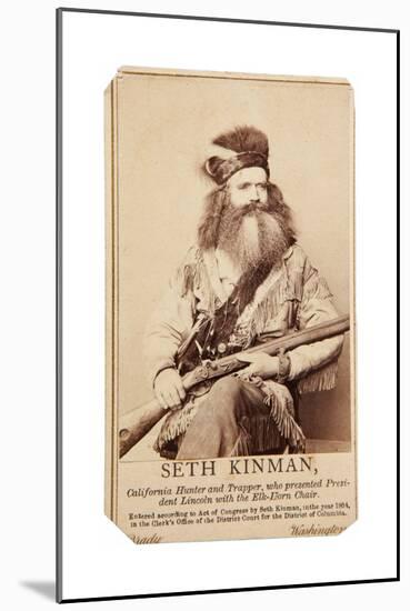Seth Kinman, California Hunter And Trapper, Who Presented President Lincoln With Elk-Horn Chair-Matthew Brady-Mounted Art Print