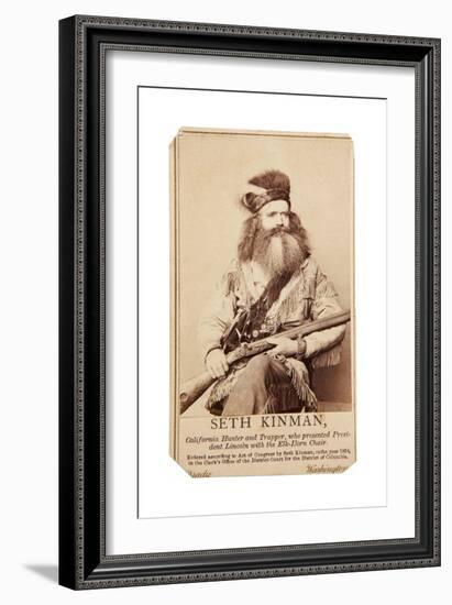 Seth Kinman, California Hunter And Trapper, Who Presented President Lincoln With Elk-Horn Chair-Matthew Brady-Framed Art Print