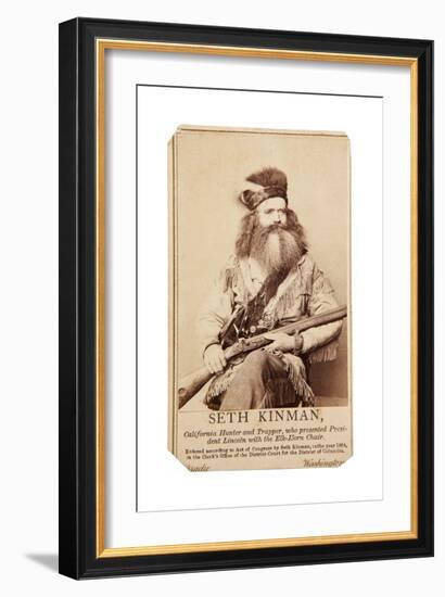 Seth Kinman, California Hunter And Trapper, Who Presented President Lincoln With Elk-Horn Chair-Matthew Brady-Framed Art Print