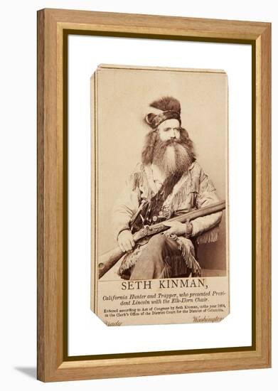 Seth Kinman, California Hunter And Trapper, Who Presented President Lincoln With Elk-Horn Chair-Matthew Brady-Framed Stretched Canvas