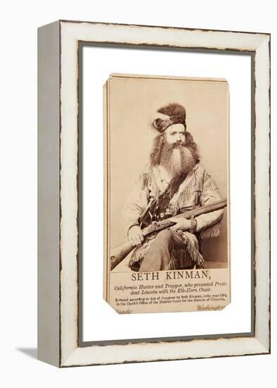 Seth Kinman, California Hunter And Trapper, Who Presented President Lincoln With Elk-Horn Chair-Matthew Brady-Framed Stretched Canvas
