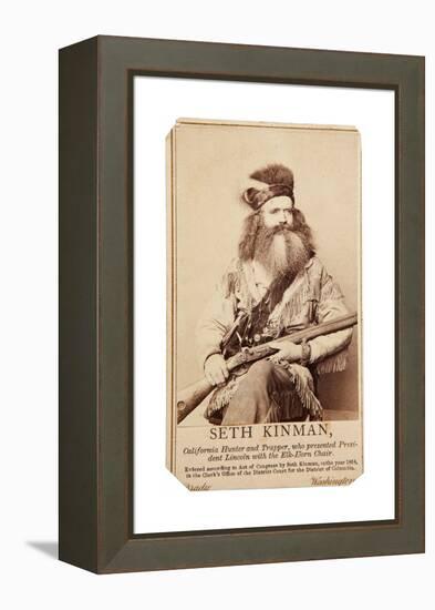 Seth Kinman, California Hunter And Trapper, Who Presented President Lincoln With Elk-Horn Chair-Matthew Brady-Framed Stretched Canvas