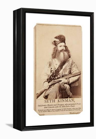 Seth Kinman, California Hunter And Trapper, Who Presented President Lincoln With Elk-Horn Chair-Matthew Brady-Framed Stretched Canvas