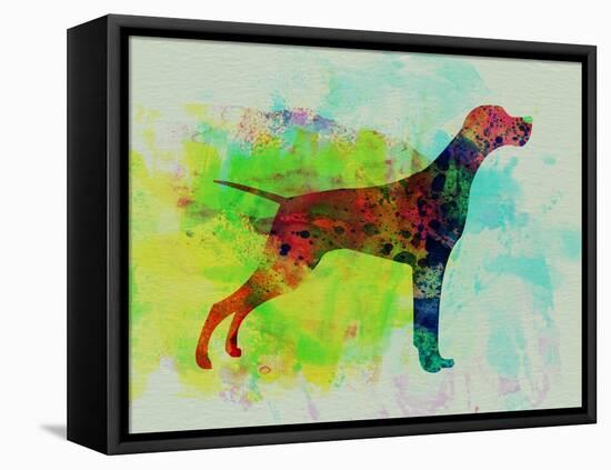 Setter Pointer Watercolor-NaxArt-Framed Stretched Canvas